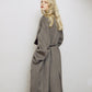 Draped Shawl Collar Coat