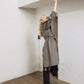 Draped Shawl Collar Coat