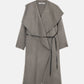 Draped Shawl Collar Coat