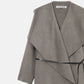 Draped Shawl Collar Coat