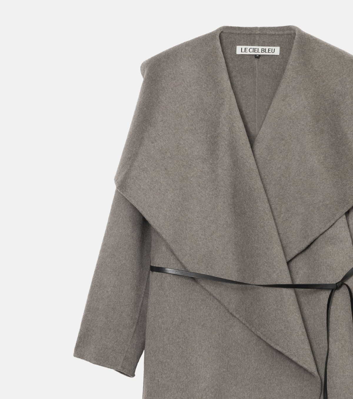 Draped Shawl Collar Coat