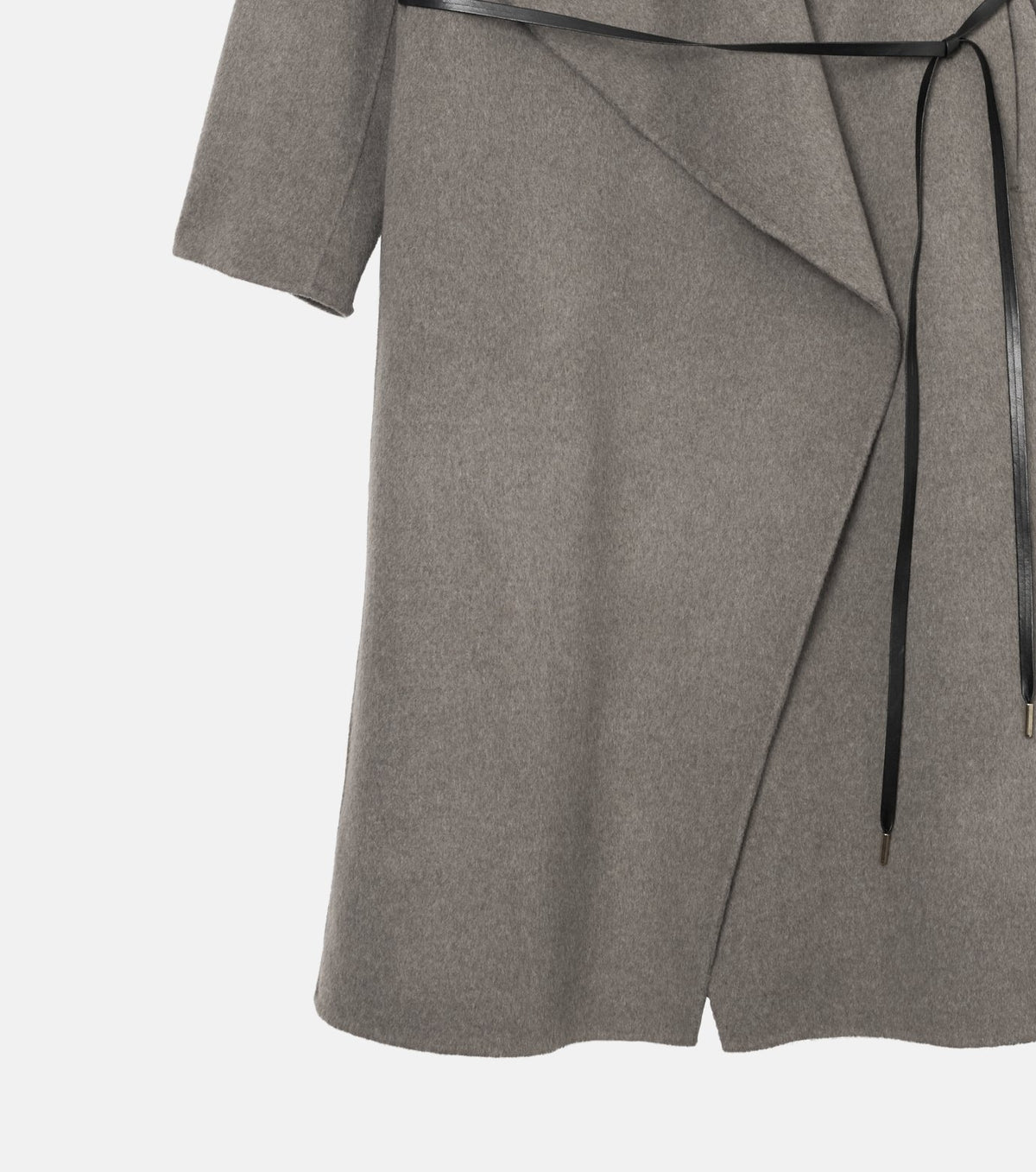 Draped Shawl Collar Coat