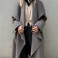 Draped Shawl Collar Coat