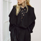 Draped Shawl Collar Coat