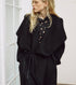 Draped Shawl Collar Coat