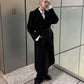Draped Shawl Collar Coat