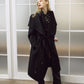 Draped Shawl Collar Coat