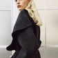 Draped Shawl Collar Coat