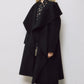 Draped Shawl Collar Coat