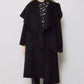 Draped Shawl Collar Coat