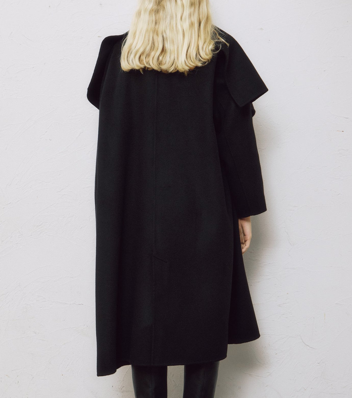 Draped Shawl Collar Coat