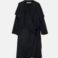 Draped Shawl Collar Coat