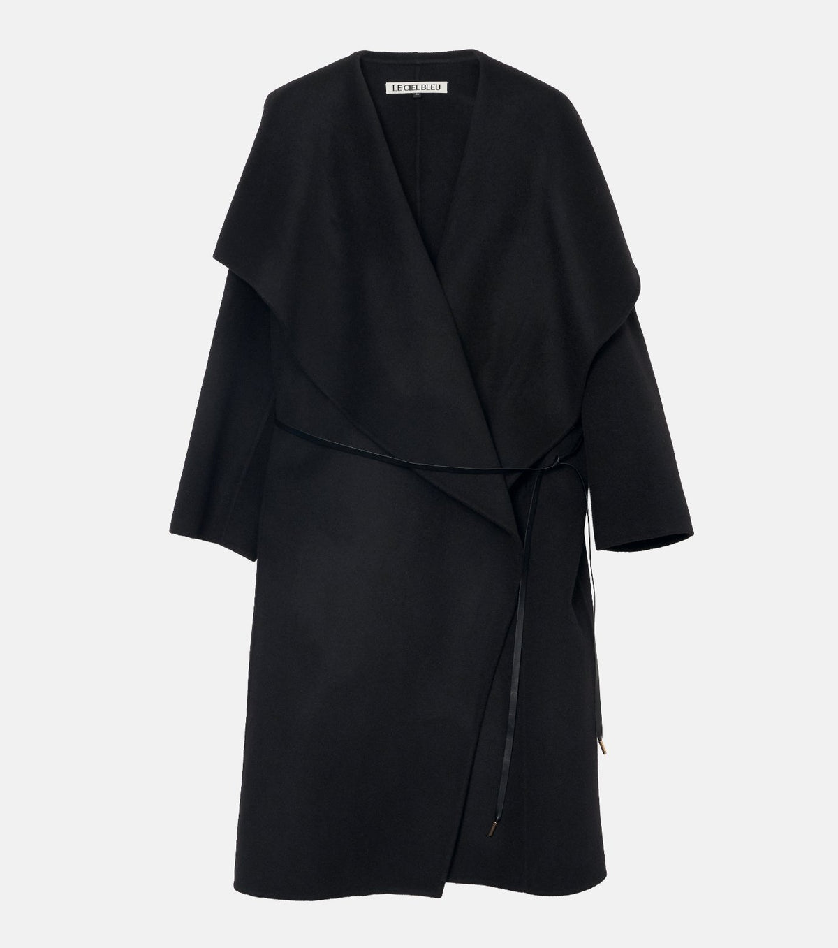 Draped Shawl Collar Coat