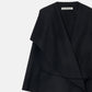 Draped Shawl Collar Coat