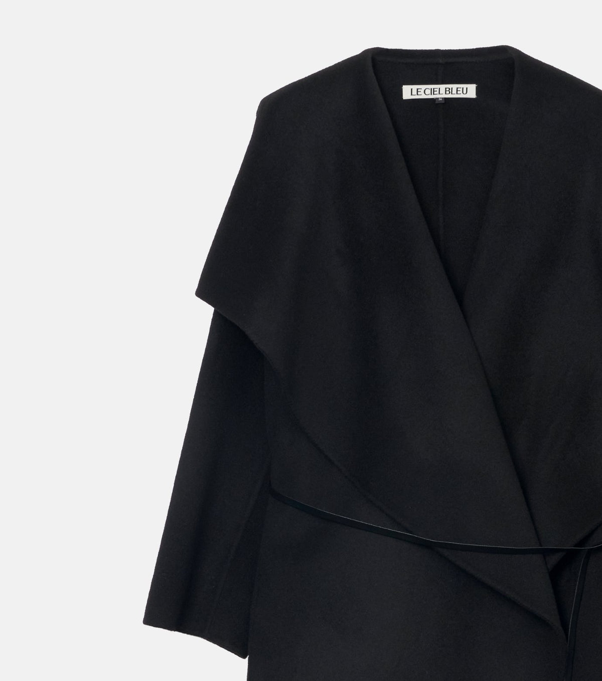Draped Shawl Collar Coat