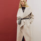 Draped Shawl Collar Coat