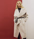 Draped Shawl Collar Coat