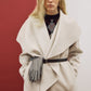 Draped Shawl Collar Coat