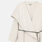 Draped Shawl Collar Coat