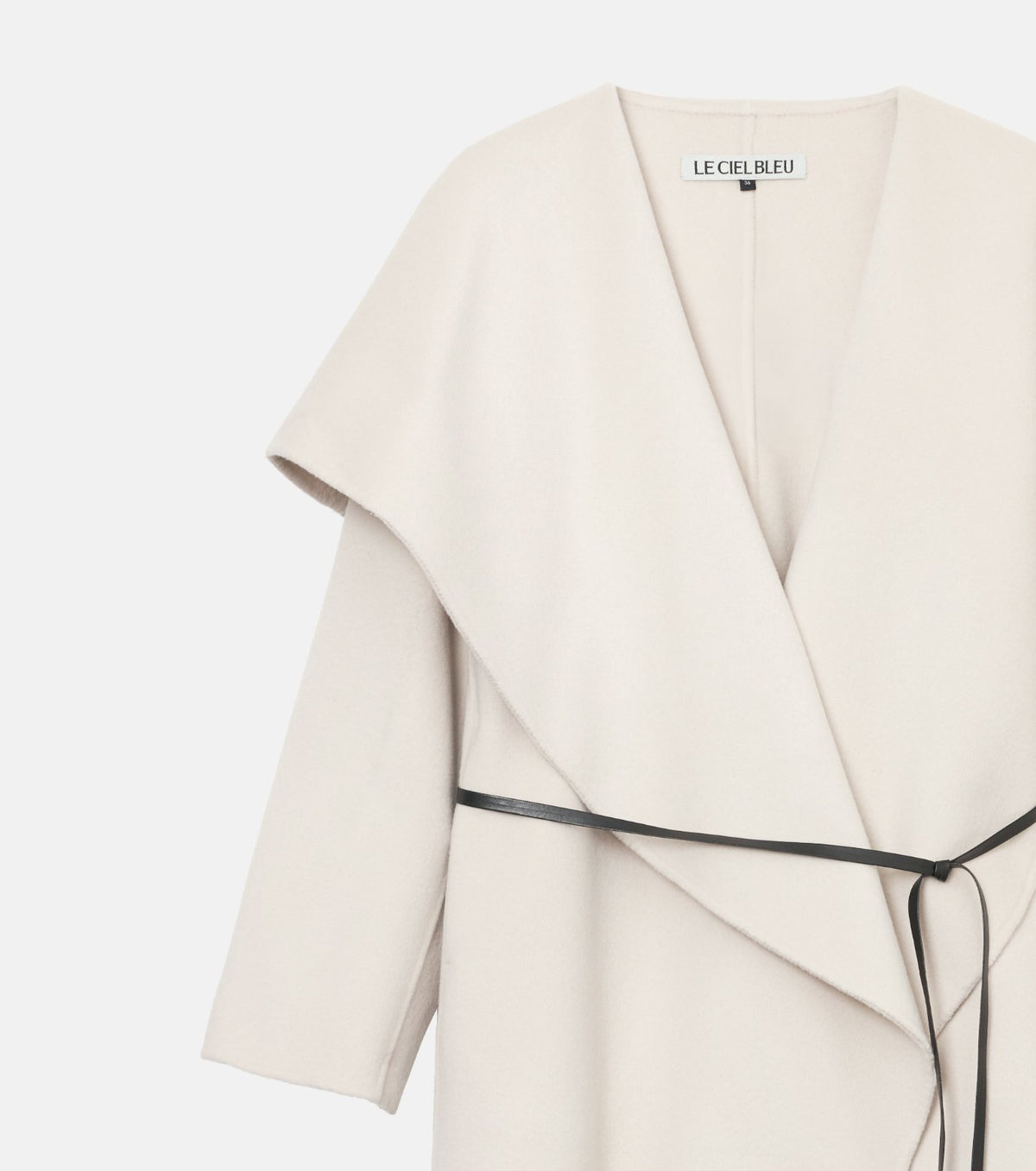 Draped Shawl Collar Coat
