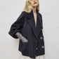 Double-Face Cropped Peacoat