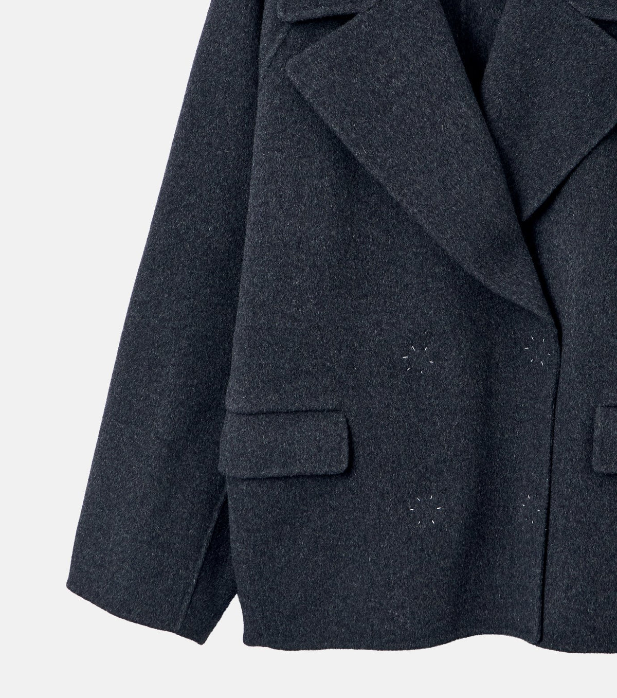 Double-Face Cropped Peacoat