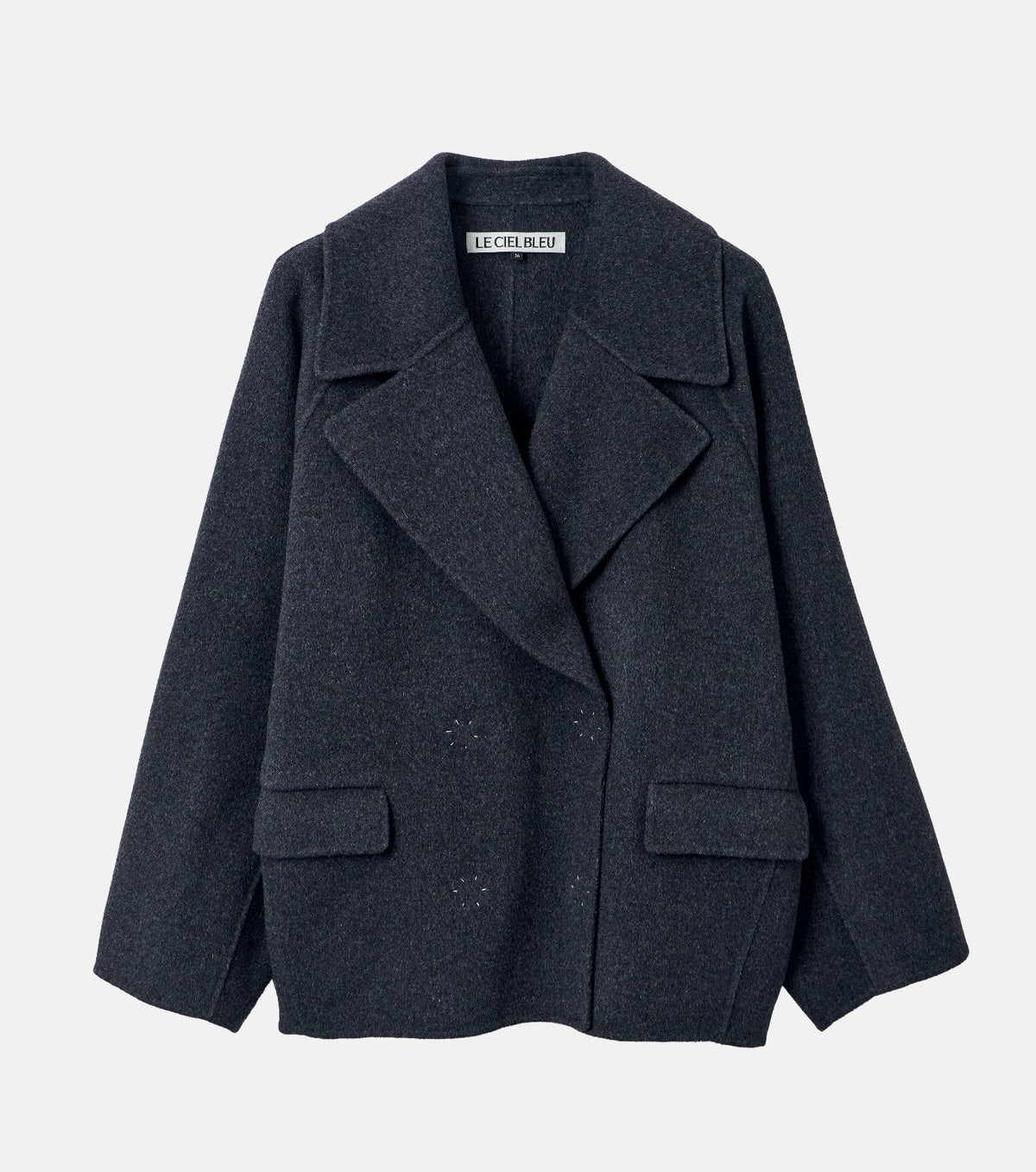 Double-Face Cropped Peacoat