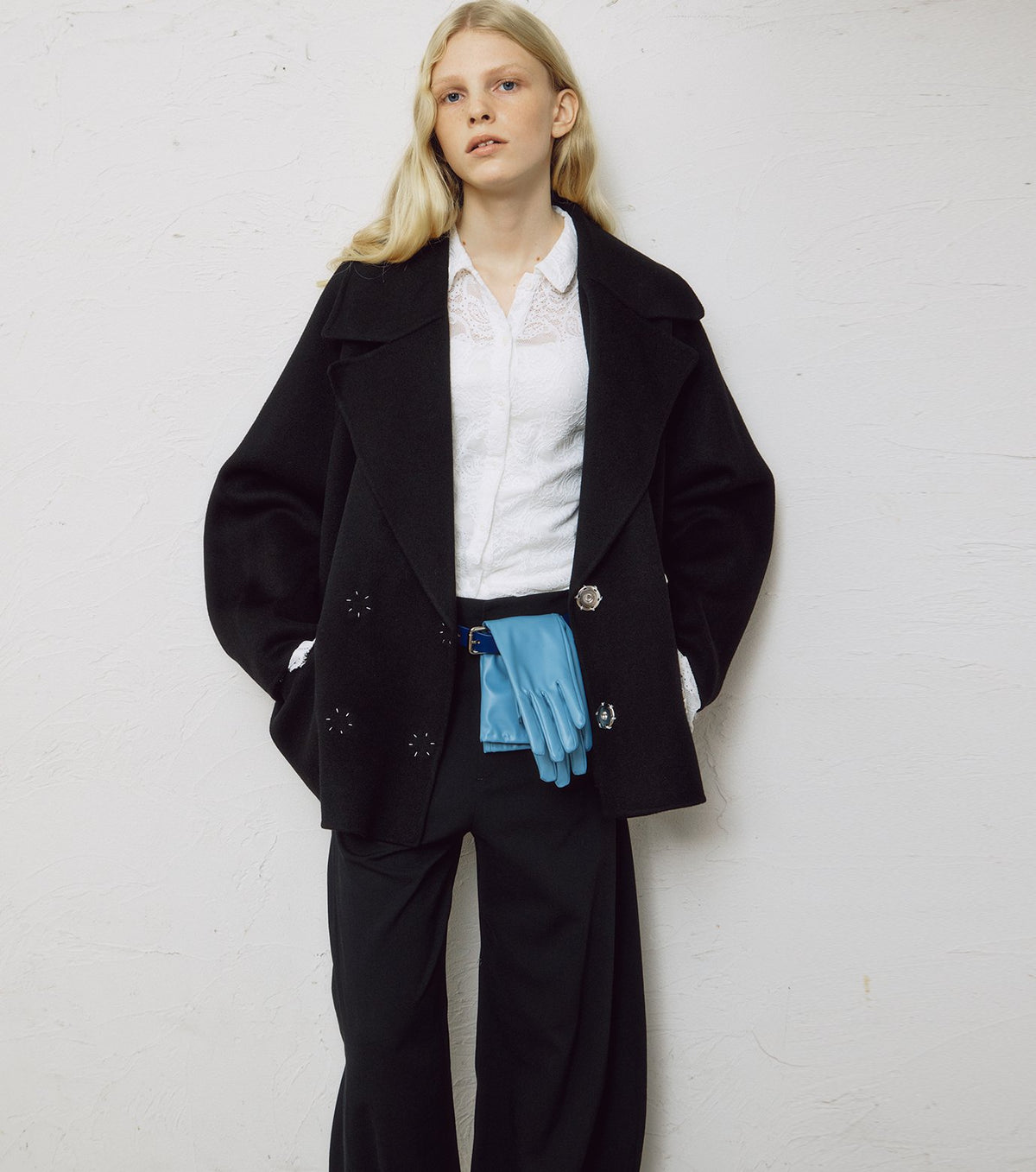 Double-Face Cropped Peacoat