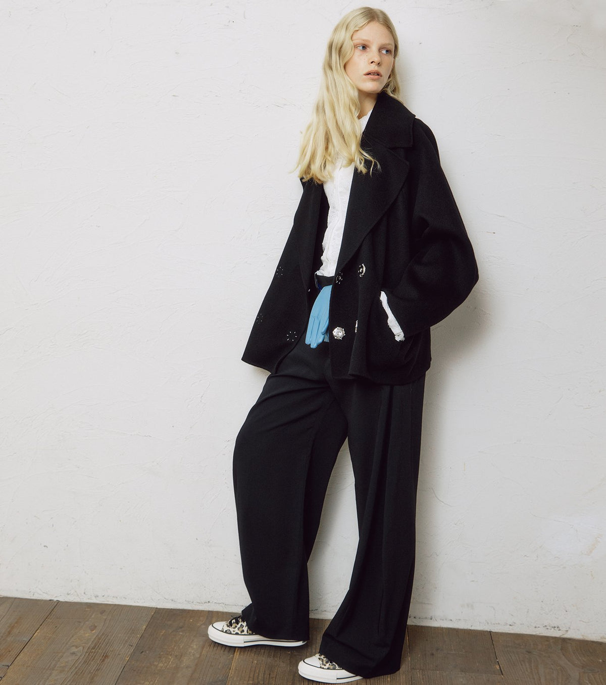 Double-Face Cropped Peacoat