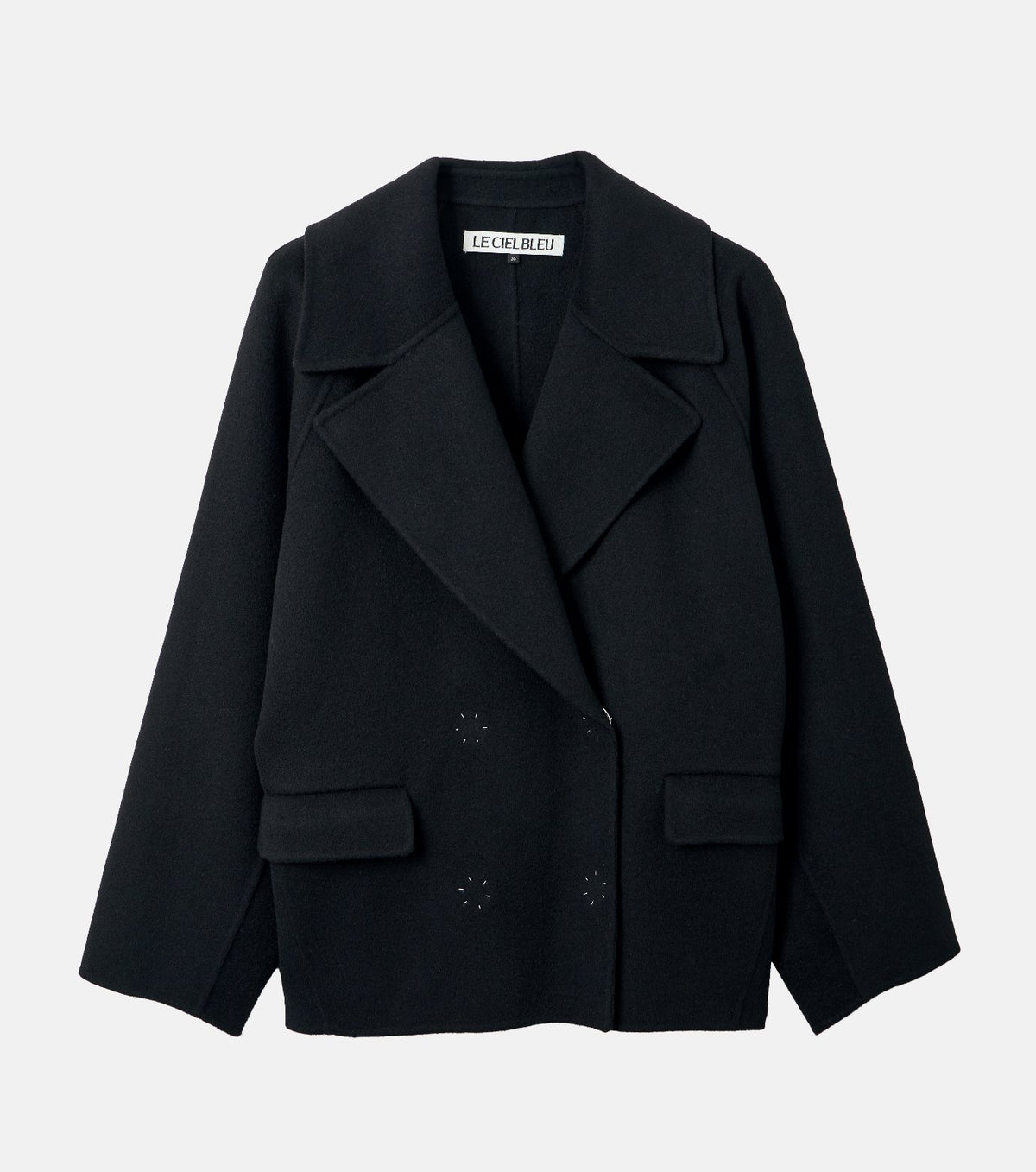 Double-Face Cropped Peacoat