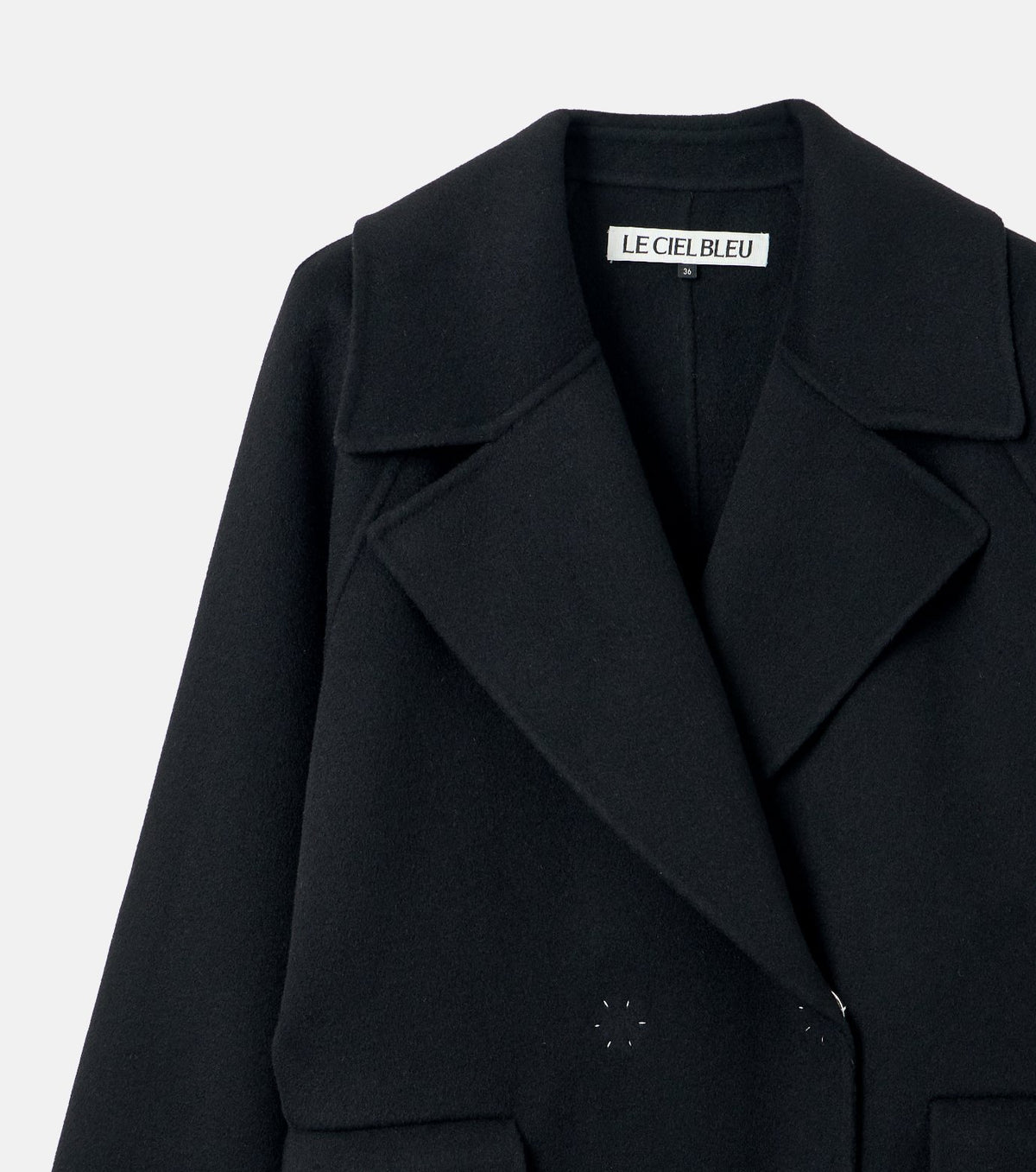 Double-Face Cropped Peacoat