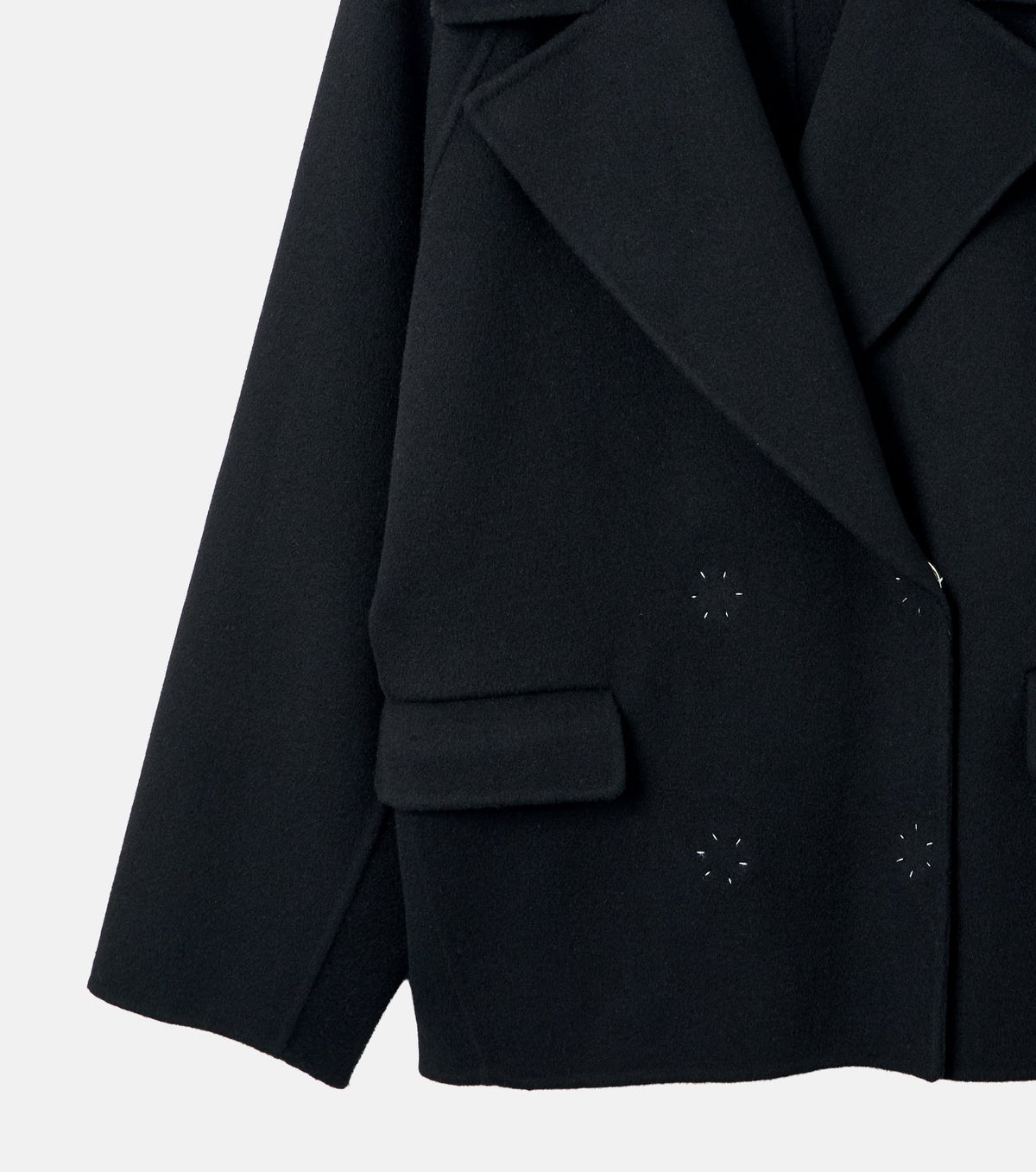 Double-Face Cropped Peacoat
