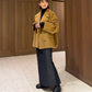 Double-Face Cropped Peacoat