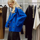 Double-Face Cropped Peacoat