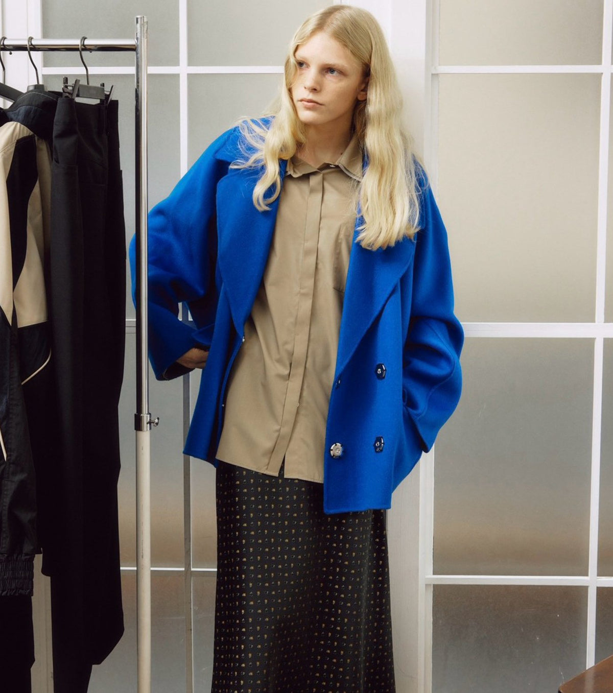 Double-Face Cropped Peacoat