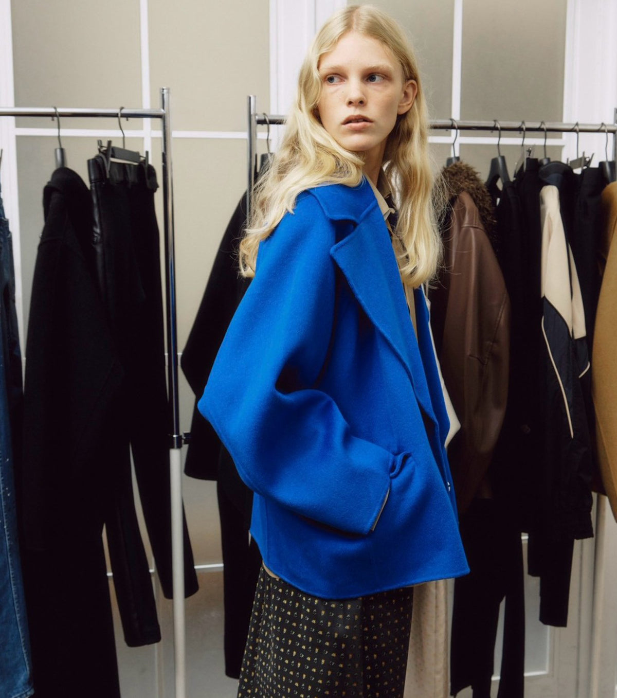 Double-Face Cropped Peacoat