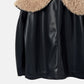 Faux Leather Shearling Collar Jacket