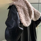 Faux Leather Shearling Collar Jacket