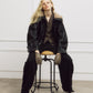 Faux Leather Shearling Collar Jacket