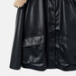 Faux Leather Shearling Collar Jacket