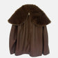 Faux Leather Shearling Collar Jacket