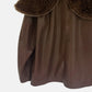 Faux Leather Shearling Collar Jacket