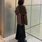 Faux Leather Shearling Collar Jacket