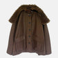 Faux Leather Shearling Collar Jacket