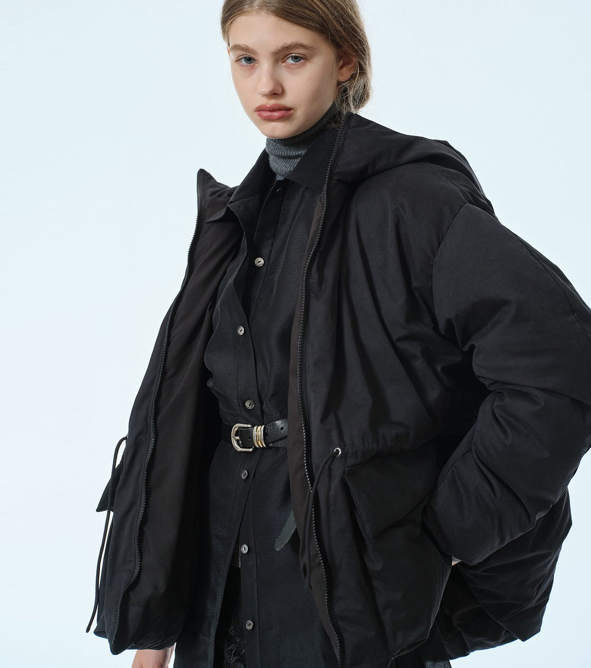 Brushed Taffeta Down Jacket