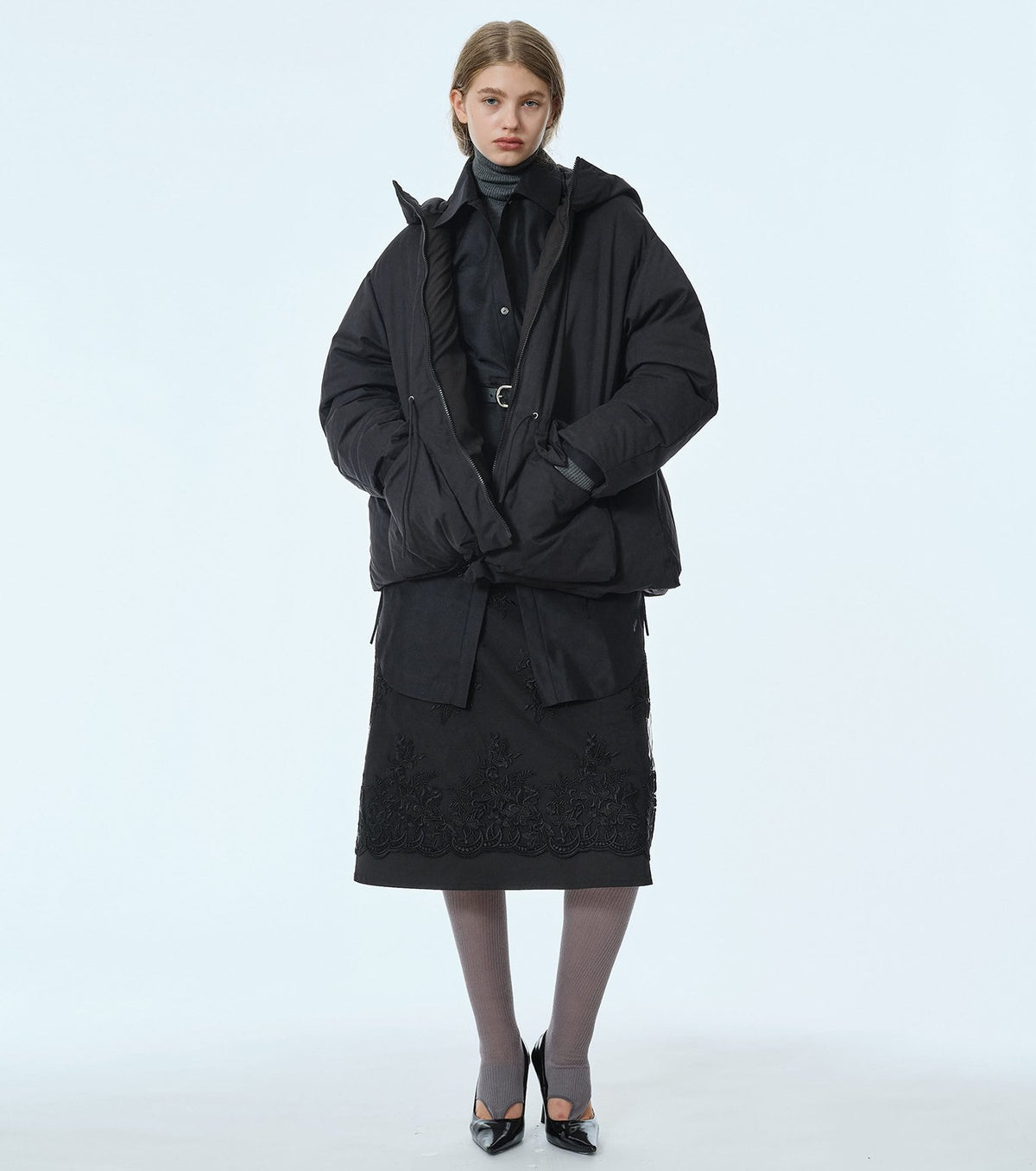 Brushed Taffeta Down Jacket