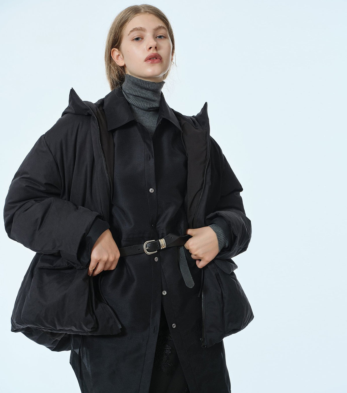 Brushed Taffeta Down Jacket