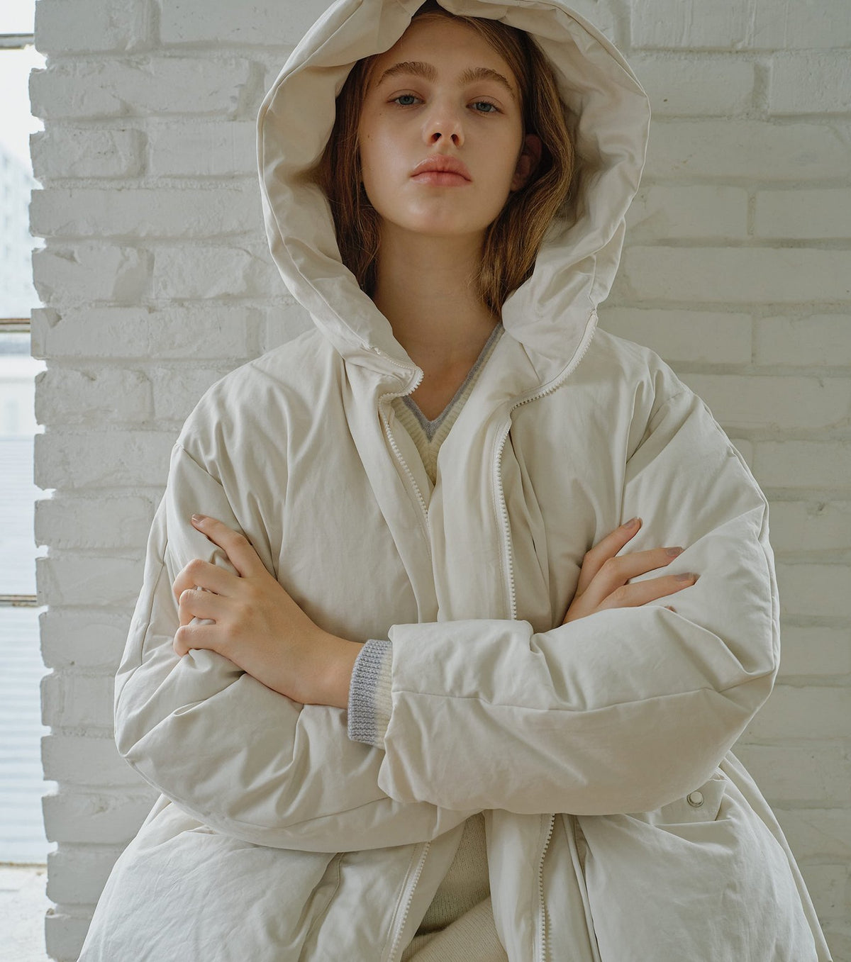 Brushed Taffeta Down Jacket