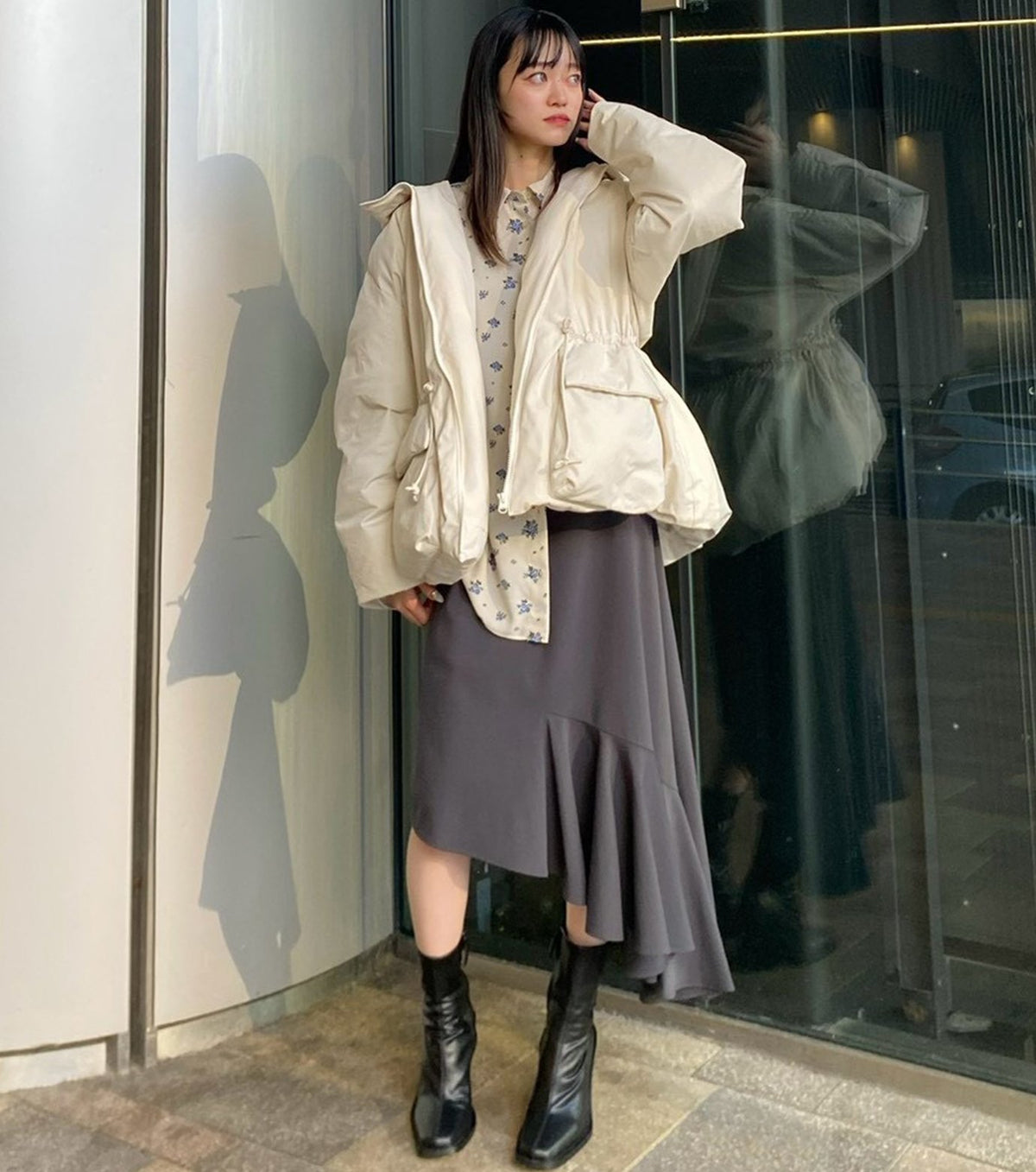 Brushed Taffeta Down Jacket
