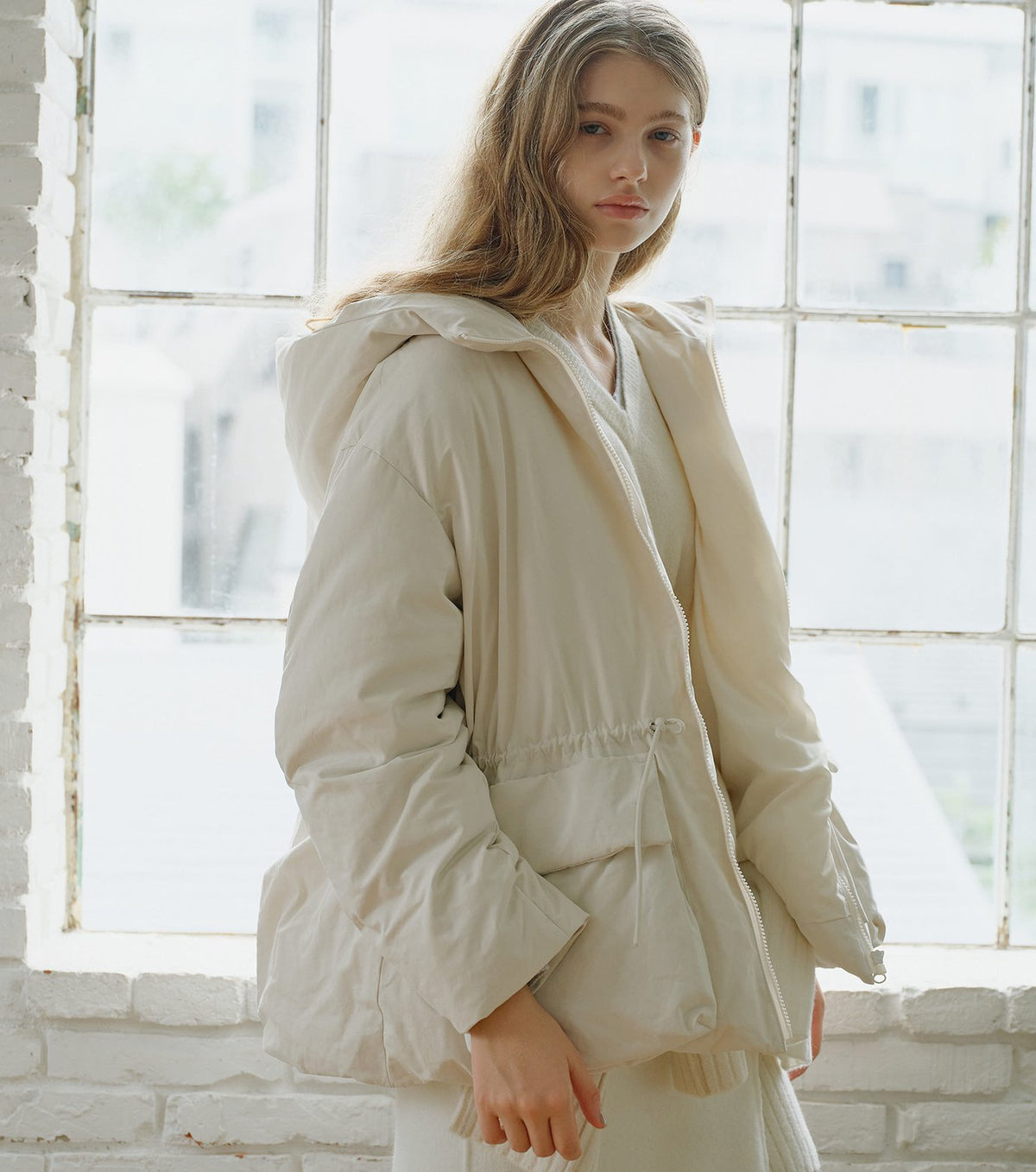 Brushed Taffeta Down Jacket